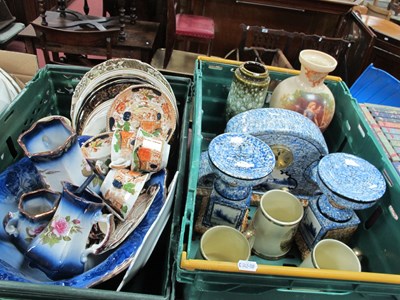 Lot 1060 - Early XX Century Pottery Three Piece Clock...