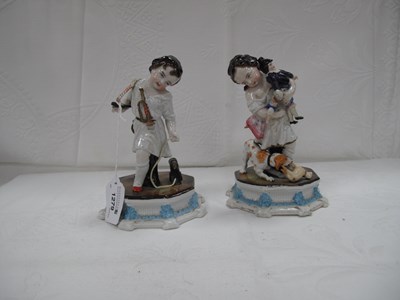 Lot 1279 - Pair of XIX Century Continental Porcelain...