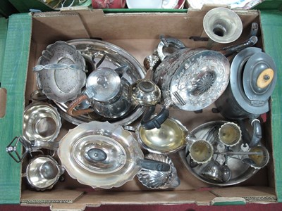 Lot 1110 - Plated Three Piece Plated Tea Service, egg...