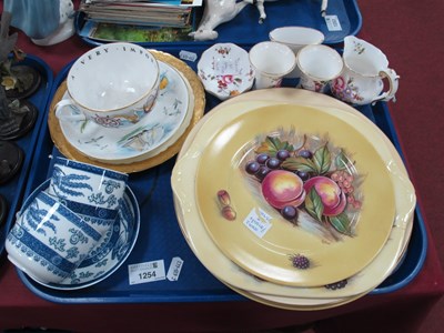 Lot 1254 - Four Aynsley Orchard Gold pattern plates,...