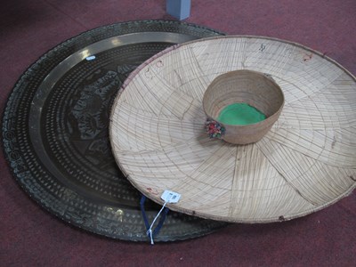 Lot 1494 - Brunei Straw Hat, with beadwork decoration,...