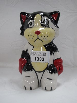 Lot 1333 - Lorna Bailey - Ali the Boxer Cat, 14cm high.