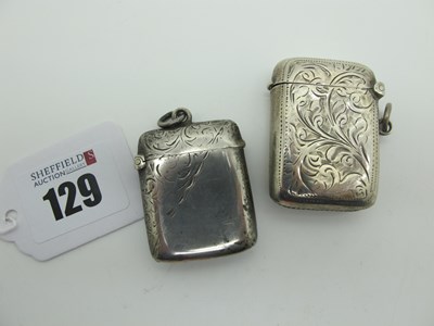 Lot 129 - Two Hallmarked Silver Vesta Cases, each with...