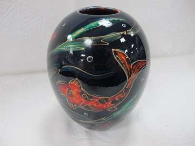 Lot 1200 - Anita Harris 'Kio-Carp' Delta Vase, gold...