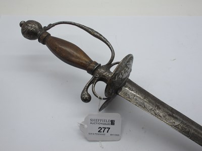 Lot 277 - Early rapier, highly decorated pommel knuckle...