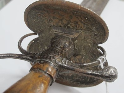 Lot 277 - Early rapier, highly decorated pommel knuckle...