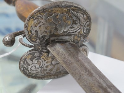 Lot 277 - Early rapier, highly decorated pommel knuckle...