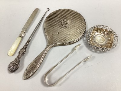 Lot 26 - A Chester Hallmarked Silver Backed Hand Mirror,...