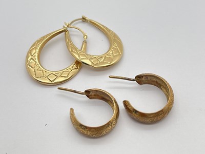 Lot 47 - A Pair of Decorative Creole Earrings, with a...