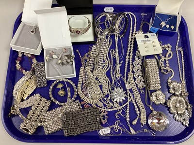 Lot 147 - Modern Diamanté Costume Jewellery, including...