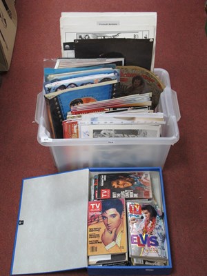 Lot 523 - Elvis Presley Ephemera, one box of magazines...