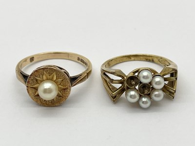 Lot 37 - A 9ct Gold Pearl Set Ring, together with...