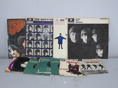 Lot 1105 - Beatles Records, four lPs to include With The...