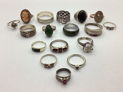 Lot 42 - "925" and Other Rings, Pandora heart ring...