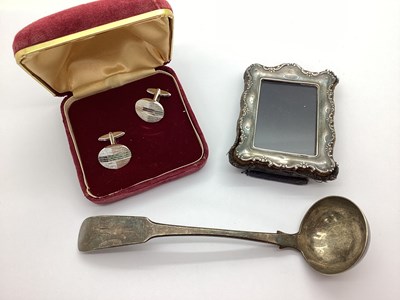 Lot 10 - A Scottish Hallmarked Silver Fiddle Pattern...