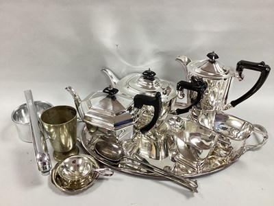 Lot 186 - A Matched Art Deco Style Plated Tea Set, on...