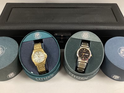 Lot 128 - Two Citizen Eco-Drive WR50 Wristwatches, one...