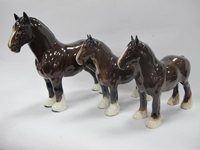 Lot 1270 - Beswick large figure of Shire Horse in brown...