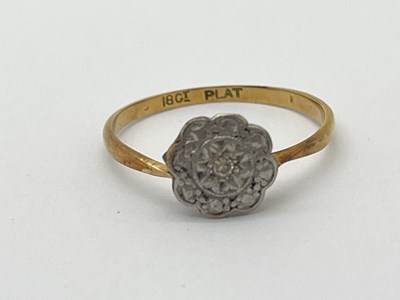 Lot 32 - An Illusion Set Cluster Ring, of flowerhead...