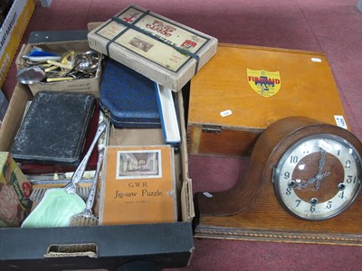 Lot 1429 - Enfiled Napoleon style mantle clock, wooden...