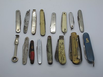 Lot 90 - Horsemans knife, brass scales 9.5cm - Richards...