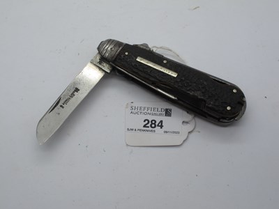 Lot 284 - Horsemans knife, J. Nowill and Co, stag scales...