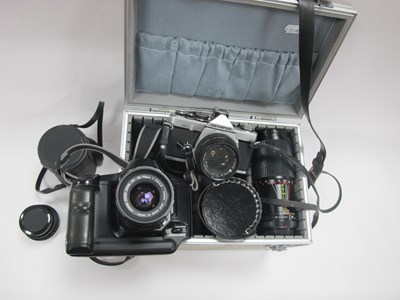 Lot 1345 - Cameras; Olympus OM-2N with 50mm 1:1.4 lens...