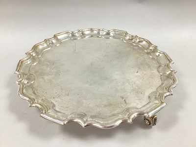 Lot 219 - A Hallmarked Silver Salver, Thomas Bradbury &...