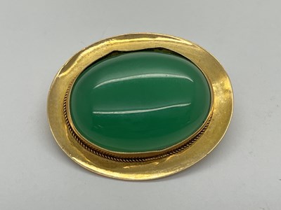 Lot 56 - A 9ct Gold Modernist Style Single Stone Brooch,...