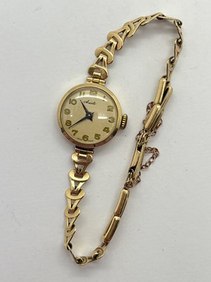 Lot 117 - Aritso; A 9ct Gold Cased Ladies Wristwatch,...