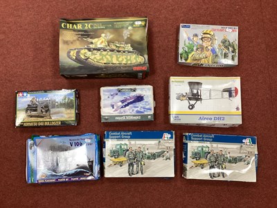 Lot 769 - Eight Plastic Model Kits by Meng, Italeri,...