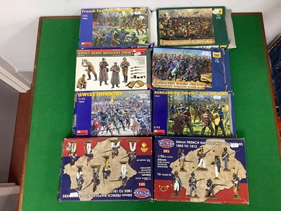 Lot 760 - Eight Boxed Plastic Model Military and...