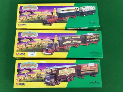 Lot 835 - Three Corgi Classics The Showman's Range...