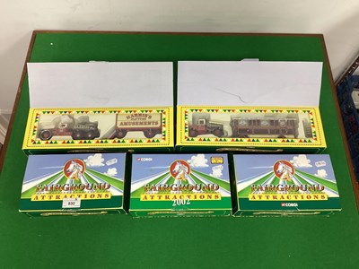 Lot 830 - Five Corgi 1:50 Fairground Atractions Die-Cast...