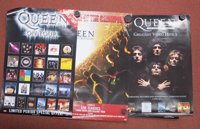 Lot 319 - Queen Promotional Posters, four record store...