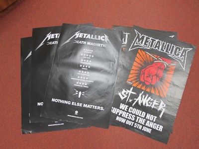 Lot 305 - Metallica Record Shop Promo Posters, five...