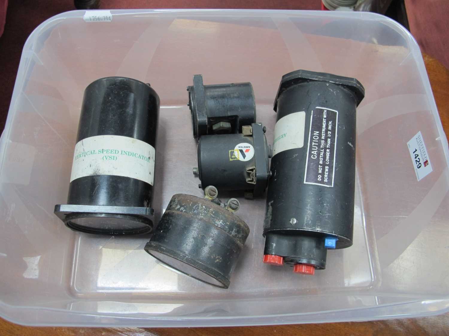 Lot 1429 - Aircraft Cockpit Dials - Airpath compass and U....