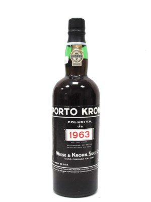 Lot 1386 - Port - Porto Krohn Colheita de 1963, 75cl.