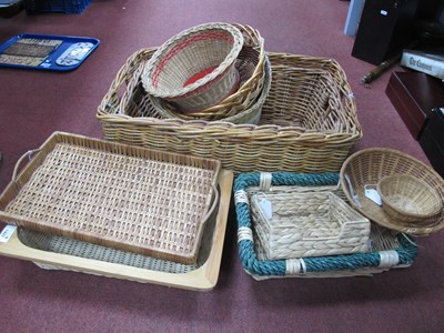 Lot 1427 - Two large wicker baskets the largest 62cm wide...