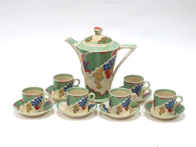 Lot 1046 - A Royal Doulton Pottery Art Deco Part Coffee...