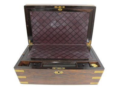 Lot 1289 - A Late XIX Century Rosewood and Brass Bound...