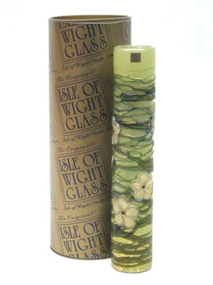 Lot 1015 - An Isle of Wight Glass Vase, of cylindrical...