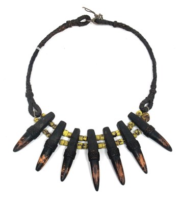 Lot 1161 - A Bontoc Philippines Boars Tusk Necklace, with...