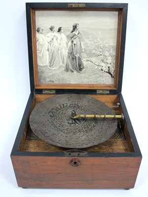 Lot 1334 - A Late XIX Century Table Polyphon, in a...