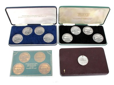 Lot 1278 - Railway Interest: A Cased Set of Four Medals,...