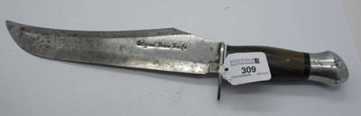 Lot 309 - Sussex armoury original bowie knife, horn...