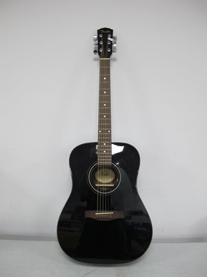 Lot 435 - Fender CD-60 BK Acoustic Guitar, and carry case.