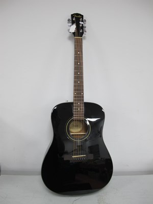 Lot 434 - Fender CD-60 BLK Acoustic Guitar, and carry case.