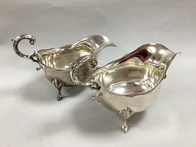 Lot 195 - A Pair of James Dixon & Sons Plated Sauce...