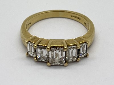 Lot 41 - An 18ct Gold Five Stone Diamond Ring, of...